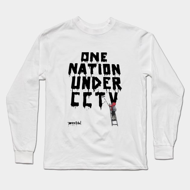 BANKSY One Nation Under CCTV Long Sleeve T-Shirt by inkstyl